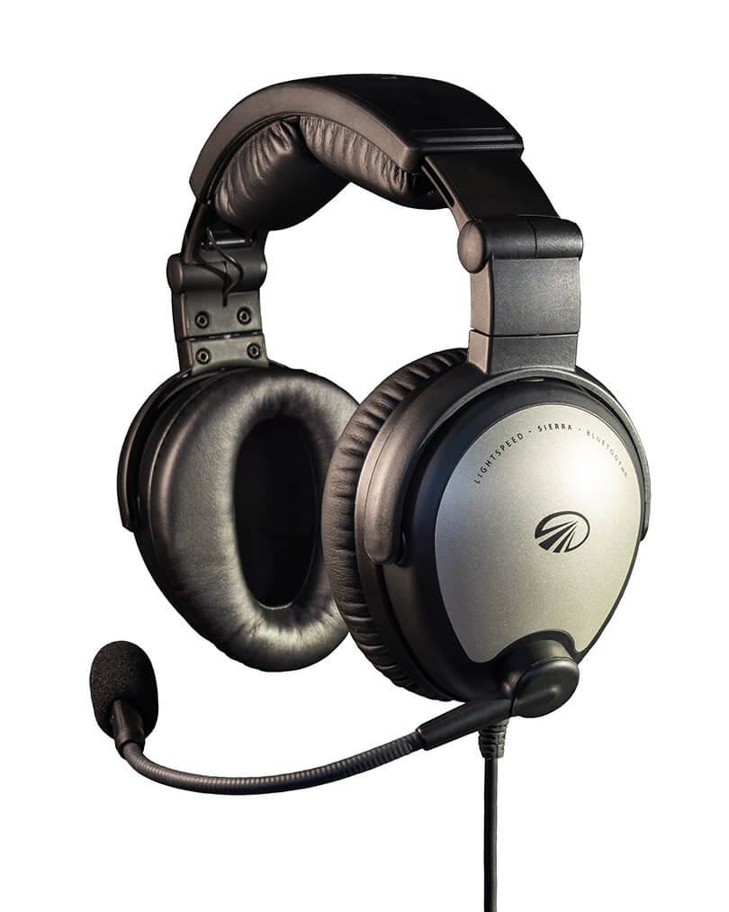 Lightspeed Sierra ANR pilot headset product photo - three-quarters view
