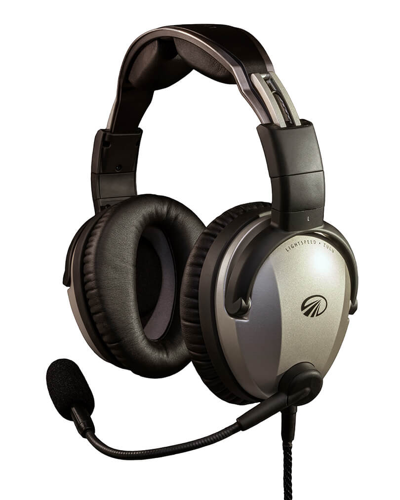 Lightspeed Zulu 3 ANR pilot headset product photo - three-quarters view