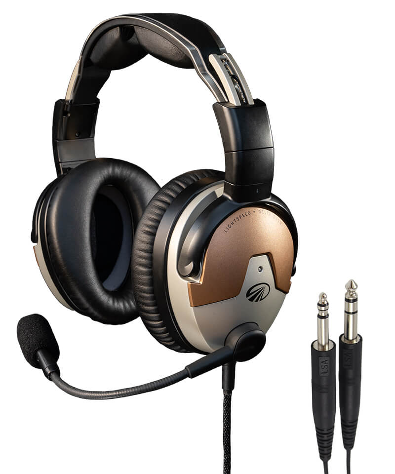 Lightspeed Delta Zulu ANR headset with dual GA plug